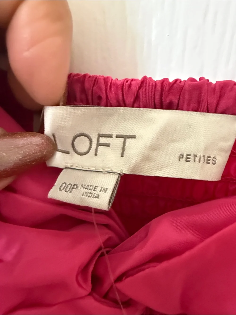 Loft Hot Pink Puff Sleeve Twisted Sweetheart Neckline Top Side Zipper Size 00P